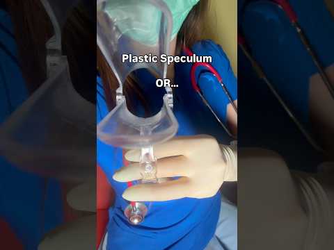 Plastic vs metal speculum #nurse #latexgloves #medicalexam