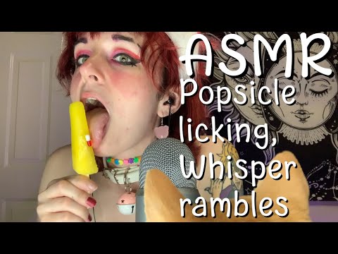 ASMR | Popsicle licking | Whisper rambles | Mouth sounds