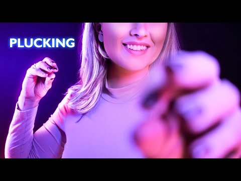 ✨ ASMR PLUCKING YOUR ANXIETY AND INSOMNIA - HAND SOUNDS, FINGER FLUTTERING, SCISSORS SOUNDS (looped)