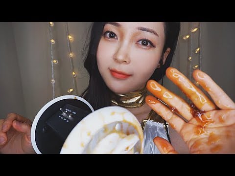 ASMR Intense Honey Ear Massage Relaxing (almost no talking)