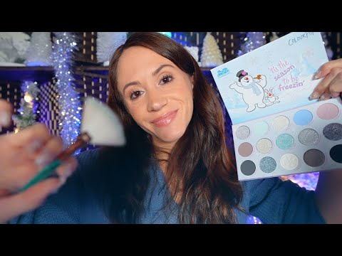 ASMR Doing Your Winter Makeup ❄️ (layered sounds, winter makeup, personal attention)
