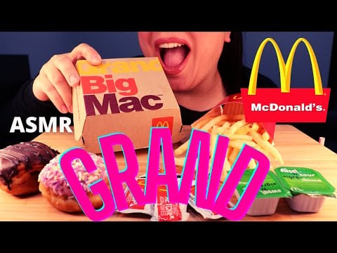 ASMR *NEW* GRAND BIG MAC MCDONALD'S MUKBANG 먹방 |EATING SOUNDS| BIG BITES
