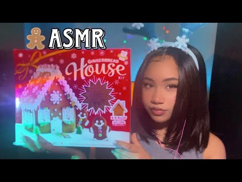 (ASMR) Building A Gingerbread House 🎄🍪