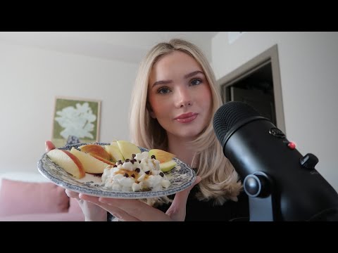 ASMR | eating apples and yogurt #crunchy sounds*