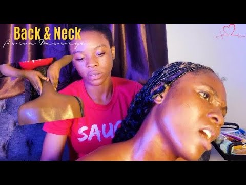 ASMR With gum intense mouth spit paint aggressive shoulder head and neck massage, Ear Eating 