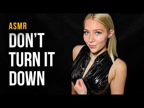 [4K USA ASMR] Leather Jacket & Latex Dress Interaction🖤 Glove Sounds, Mesh/Fishnet Tights Scratching