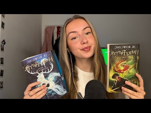 ASMR With the Harry Potter Books | Whispering, Tapping, Reading🧙‍♀️✨