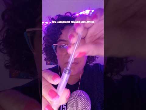 enfermeira tirando sangue 💉 #asmr #enfermagem #asmrexam #asmrmedical