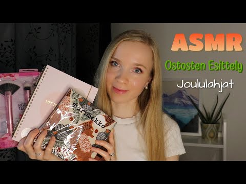 ASMR SUOMI🧡 Ostosten (JOULULAHJOJEN) ESITTELY🎁