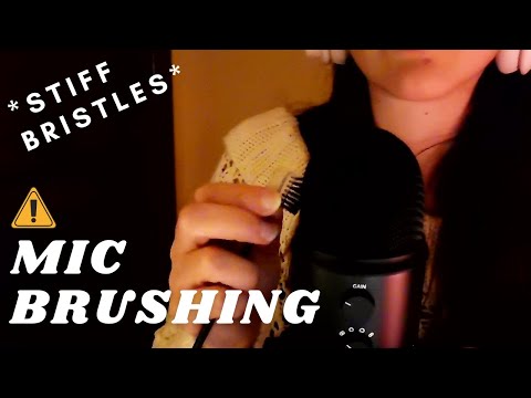 ASMR - FAST AND ROUGH MIC BRUSHING | INTENSE Little STIFF BRISTLES🤤