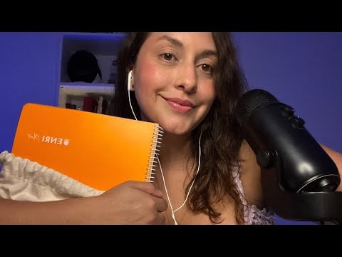 ASMR✨ Roleplay, ERES MI AMIGA Y TE ENSEÑO MIS MATERIALES DE CLASE ♥️📚