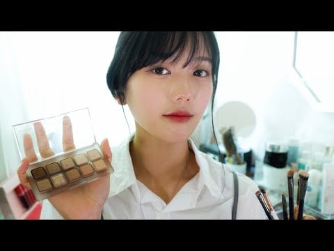 ASMR Japanese アイドルにステージメイクアップロールプレイ💄아이돌 무대 메이크업 롤플레이 Idol makeup Role Play