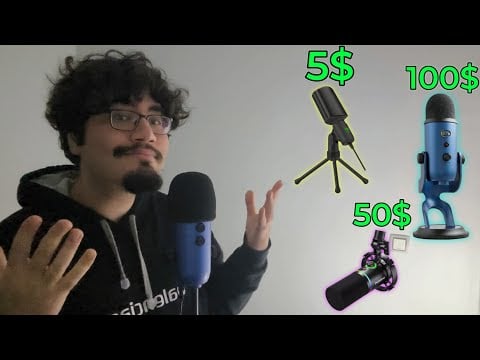 ASMR $5 Microphone VS $100 Microphone🗣️🎙️