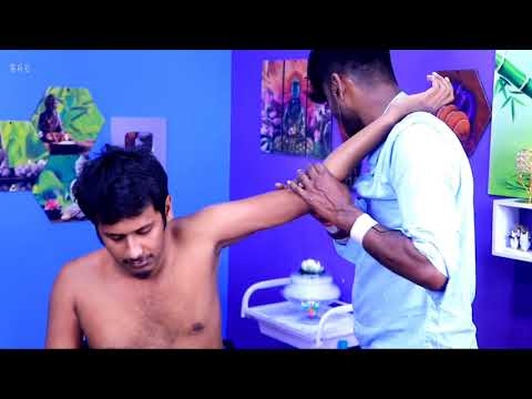 ASMR massage with ASMR chiropractic adjustment | neck spine ear nasal bridge cracking