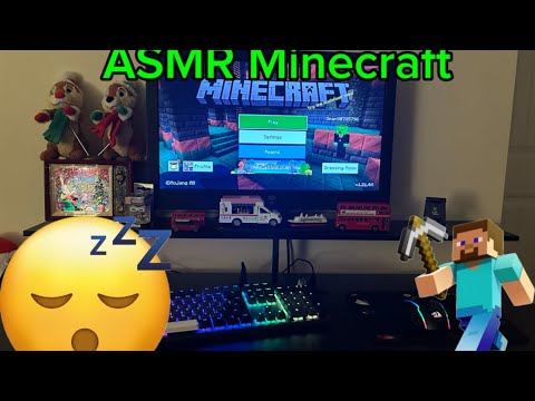 Asmr Minecraft with keyboard/mouse sounds with nostalgia, music ￼ for sleep, no talking 💎🪨⛏️