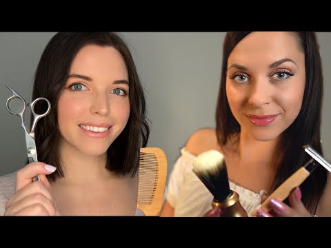 (ASMR) Men's Haircut and Beard Care 💈| Realistic Barbershop RP, Collab!