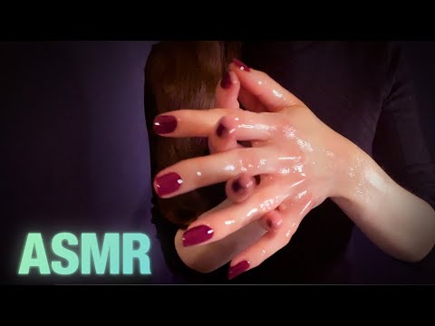 ASMR ✨ Oily Hand Sounds & Movements 💦 Wet Noise Triggers💧 Blue Yeti 💫 No talking!