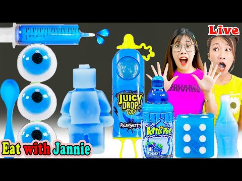 Mukbang Blue Food 파란색 음식 로프젤리 Eat with Jannie