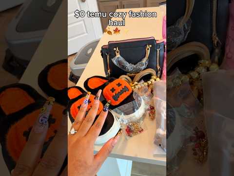 asmr $0 temu fashion haul 🍂✨ #asmr #shorts