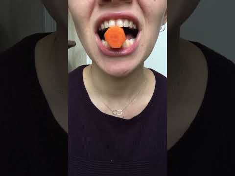 ASMR 🥕 SNAP teeth CRUNCH Lips satisfying closeup mouth sounds #shorts