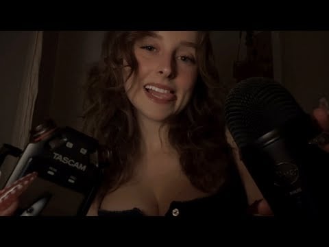 ASMR inaudible/semi-audible whispers mic battle (TASCAM vs BLUE YETI)