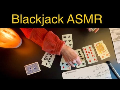 Soft-Spoken ASMR ~ Playing Basic Strategy Blackjack (Double Down & Splits Refresher)