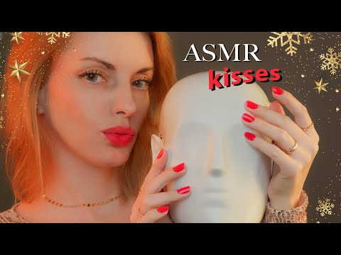 ASMR Holiday Vibes🎄Gentle Kisses and Fabric Sounds