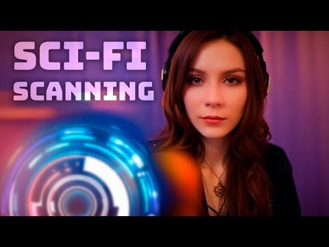 ASMR Futuristic Face Scan 💎 Alien Tech, Sci-Fi, Cyberpunk, No Talking