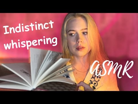 ASMR indistinct whispering | reading a book 📕 | #asmrminuha #asmr 