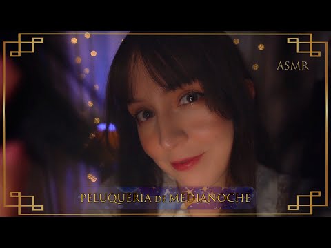 ⭐ASMR Peluquería de MEDIANOCHE 🌃 [Sub] Corte, Lavado, Masaje, Tintura de Pelo y Estilo