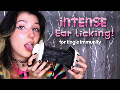 ASMR licking AHEGAO - Mouth Sounds DEEP In Your Ear w/ Tongue & EYE CONTACT