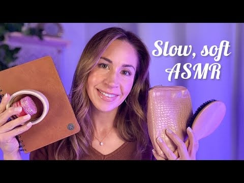 ASMR | The Slowest, Softest Sounds for Maximum Tingles 🤗 [Whispered tapping, scratching, brushing…]