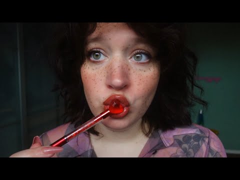 ASMR Valentine's day triggers (pen nibbling, kisses, affirmations, candy eating, mouth sounds)