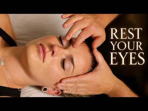 ASMR Eye Massage for Tired, Sleepy Eyes | Gentle Face Tracing