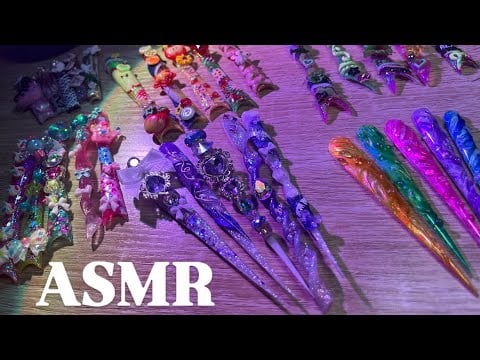ASMR showing you my recent nail sets