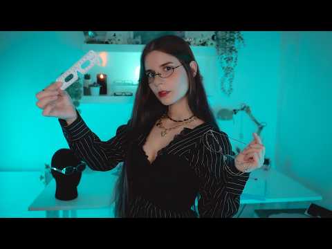 ASMR Roleplay - Optician Exam With Lots of Personal Attention, Measuring and Try On