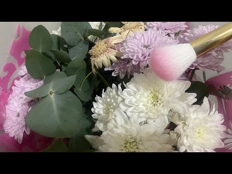 ASMR 💐 Flower Brushing 💐 #ASMRSHORT