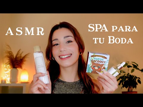 ASMR SPA para tu BODA 🥂 SKINCARE Relajante con Sonidos Reales ☁️💤 Roleplay en Español