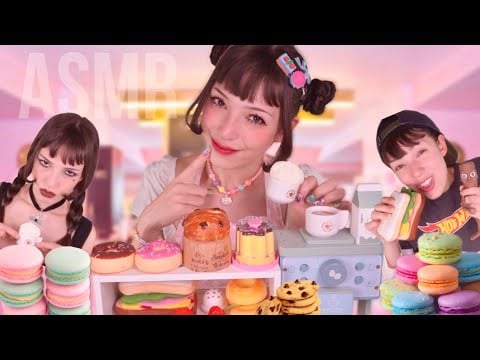 ASMR FAKE CAFE ☕️ A CAFETERIA MAIS RELAXANTE DE TODAS 🥪🍩