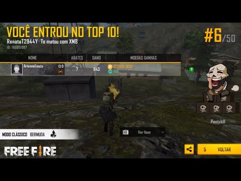 ASMR GAMEPLAY JOGANDO FREE FIRE. (FIQUEI EM 6º LUGAR)