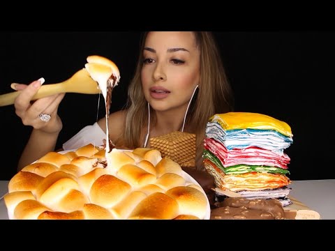 S'MORES DIP (Marshmallow Tatlısı), KREP KEK, MAGNUM | TÜRKÇE ASMR MUKBANG