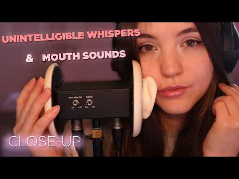 1 HOUR ASMR 💕 MOUTH SOUNDS & Unintelligible WHISPERS 💕 NO ADS