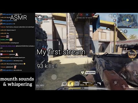 ASMR My first Livestream! COD Mobile~ 93 kills!! ♡ mouth sounds & whispering