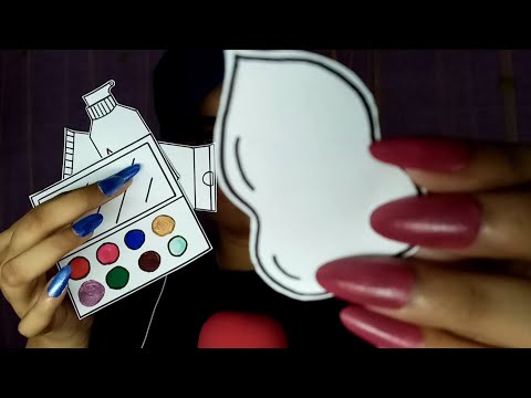 ASMR Fast Doing Your Makeup in 2 Minutes with Paper Cosmetics