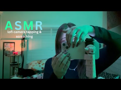ASMR lofi camera tapping & scratching *dark lighting*tingly*