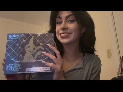 ASMR Pokemon Paldean Fates ETB Unboxing