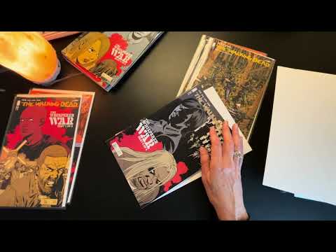 🧟‍♂️ Let’s Put The Walking Dead Comic Books in Plastic Sleeves, ASMR Soft Spoken, Board and Bag