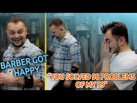 AMAZING ASMR MASSAGE TREATMENT | Customer asked for extra Barber got happy