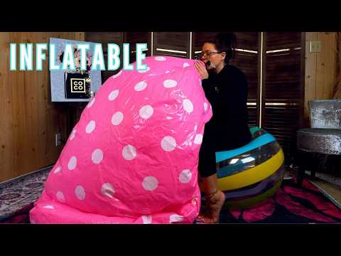 Giant Pink Inflatable Inflation and ASMR
