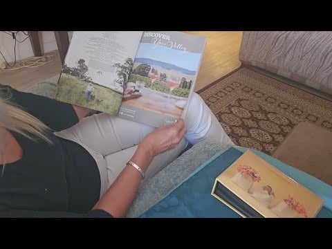 Asmr🐴🌿 Country Style Magazine & Photo Album Page Turning & Squeezing. Whispered Chat